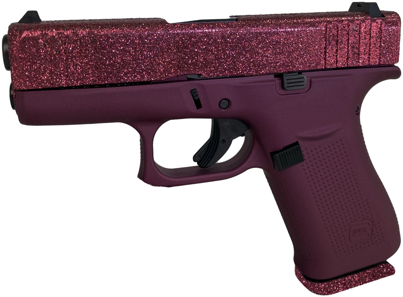 GLOCK 43X 9MM GLITTER GUNZ BLACK CHERRY - Sale